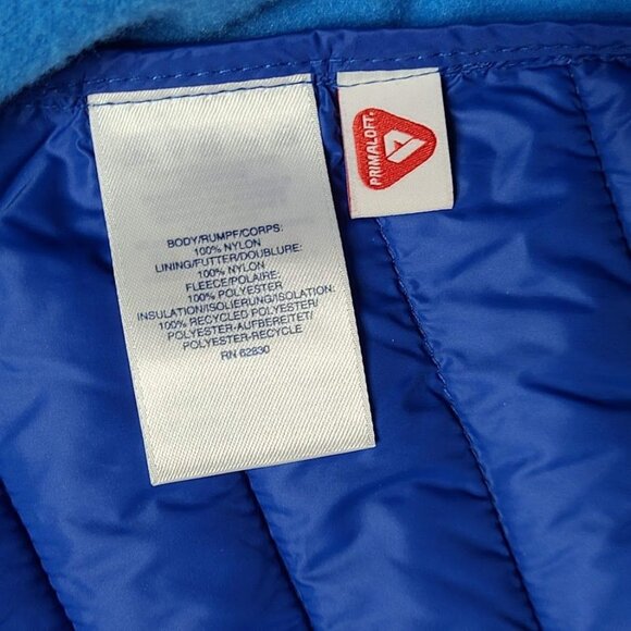 Lands End Primaloft Hybrid Blue Packable Puffer Yellow Zipper Mens Size L 42-44 - Picture 5 of 14